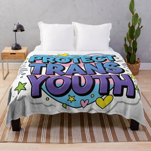Item preview, Protect Trans Youth Shield and Stars designed and sold by Owcomm.