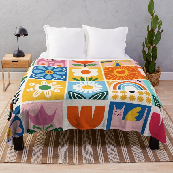 Artikelvorschau, Retro Folk Art Flowers and Animals Pattern entworfen und verkauft von Timegraf.