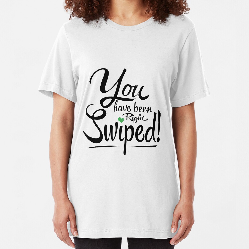 Right swiped Slim Fit T-Shirt