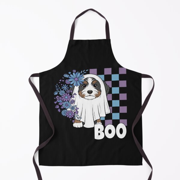Item preview, Bernedoodle Ghost Dog – Cute Halloween Boo designed and sold by The Real Life Symphony.