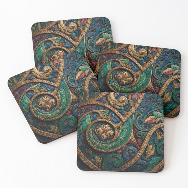 Item preview, New Zealand Māori Paua Pattern Koru Design 516 designed and sold by GrinGalore.