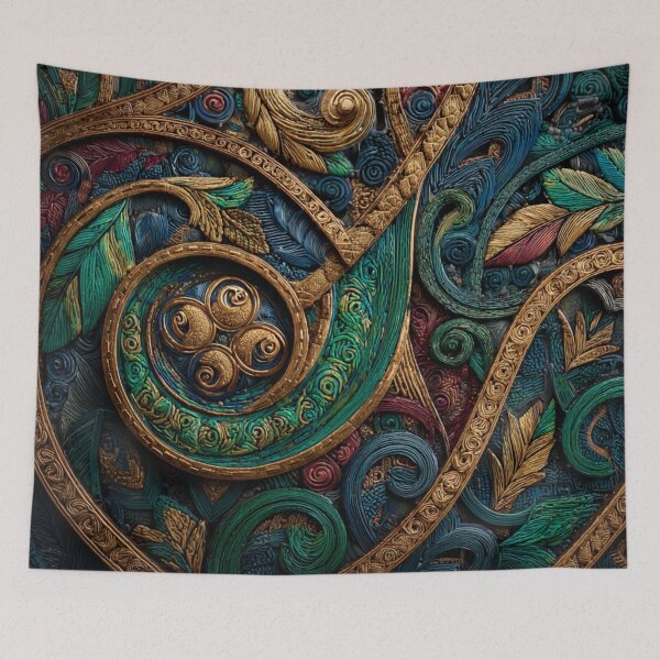 Item preview, New Zealand Māori Paua Pattern Koru Design 516 designed and sold by GrinGalore.