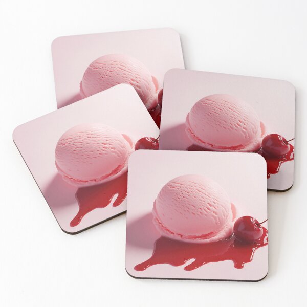 Item preview, Delicious pink ice cream with cherry designed and sold by anytka.