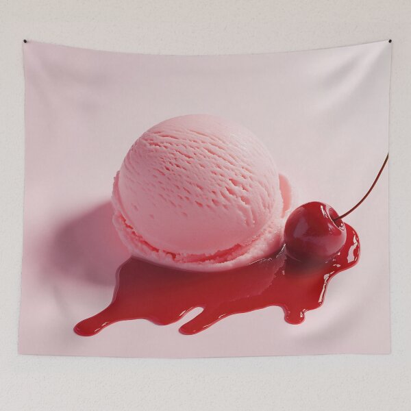 Item preview, Delicious pink ice cream with cherry designed and sold by anytka.