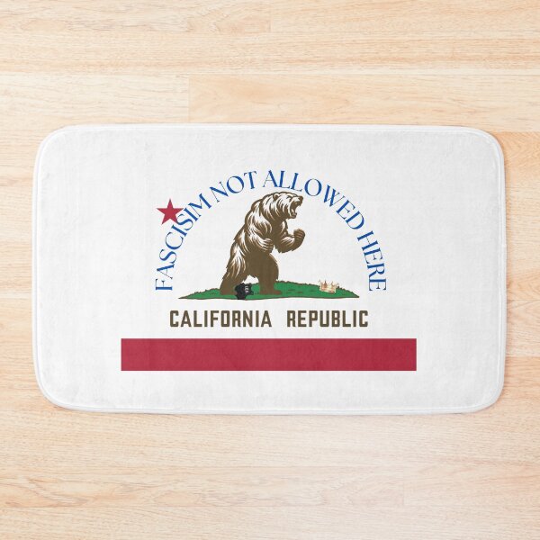 Item preview, Fascism Not Allowed Here Bear Flag designed and sold by Linklandiya.