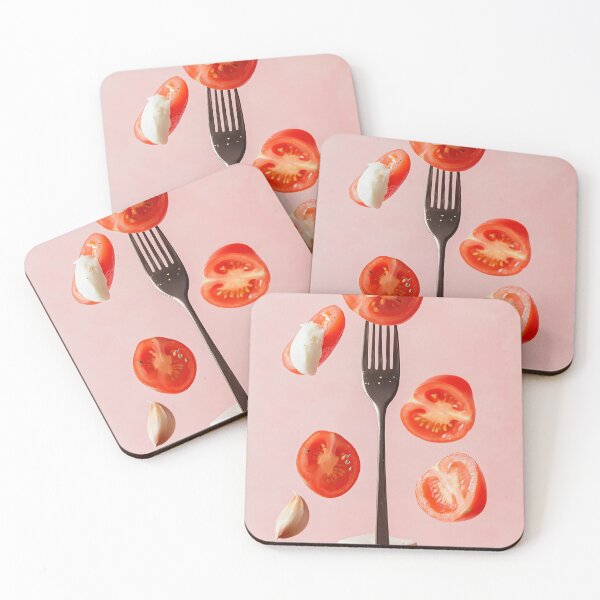 Item preview, Floating tomatoes and cheese on fork designed and sold by anytka.
