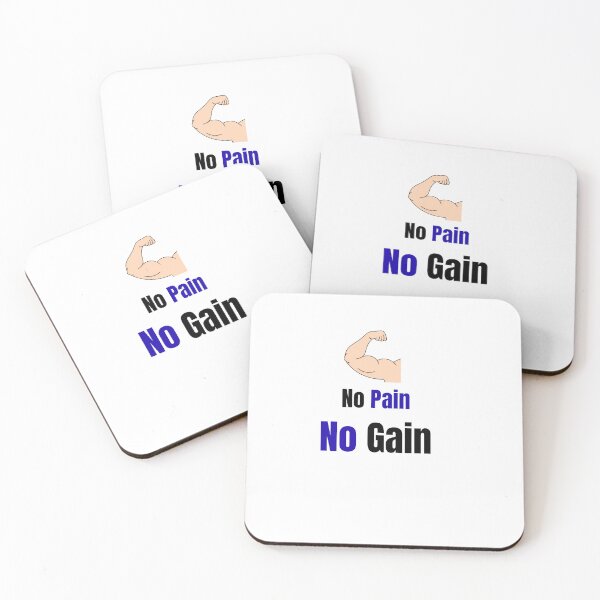 Item preview, No Pain No Gain motivational quote designed and sold by Pixel Nomade.