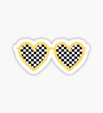 Kariertes Herz Shades Sticker