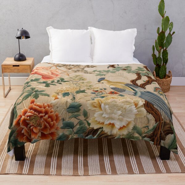Item preview, Oriental Silk Floral Bird Carpet designed and sold by GrinGalore.