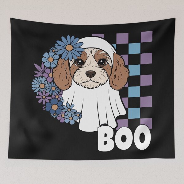 Item preview, Cockapoo Ghost Dog – Cute Halloween Boo designed and sold by The Real Life Symphony.