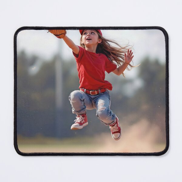 Item preview, Little Girl Reaching Up To Catch a Softball designed and sold by Maria Dryfhout.