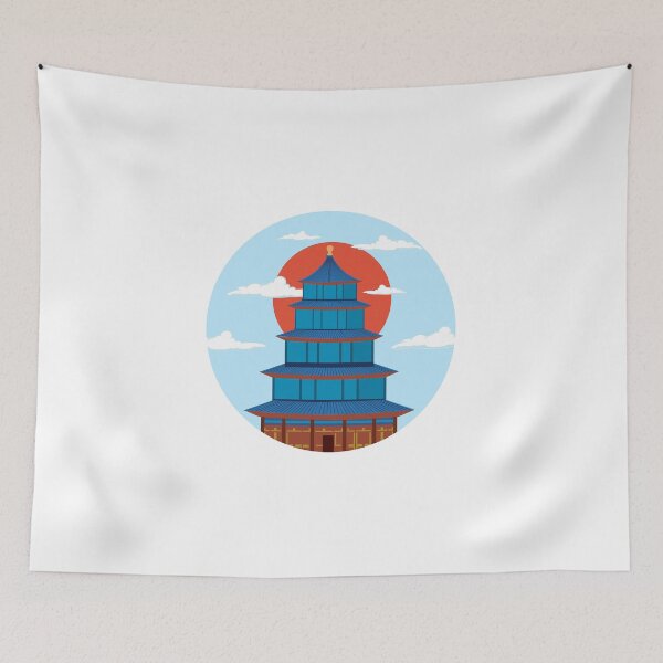Item preview, ancient Asian building designed and sold by Aze99.