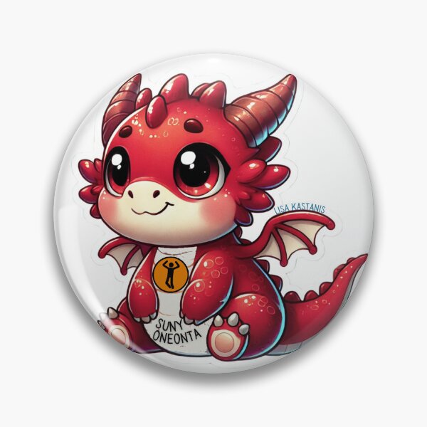 Item preview, Baby Red Dragon – SUNY Oneonta Cute Mascot Design designed and sold by Clove-Valley.