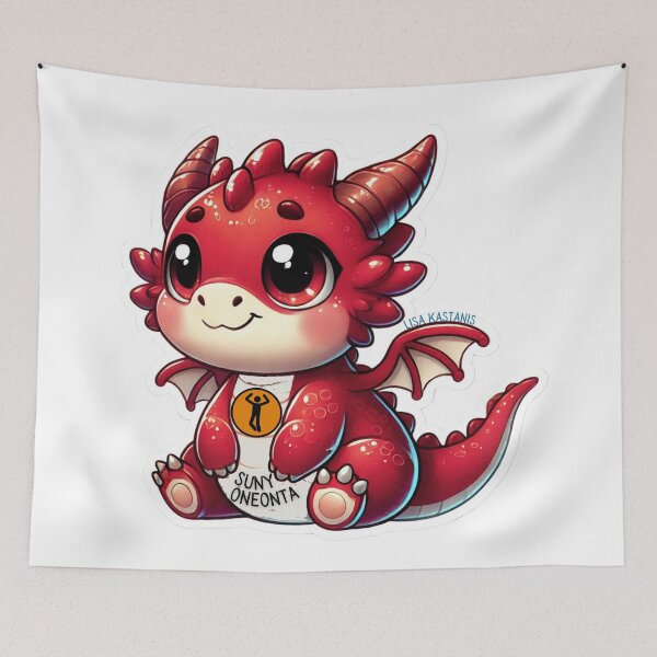 Item preview, Baby Red Dragon – SUNY Oneonta Cute Mascot Design designed and sold by Clove-Valley.