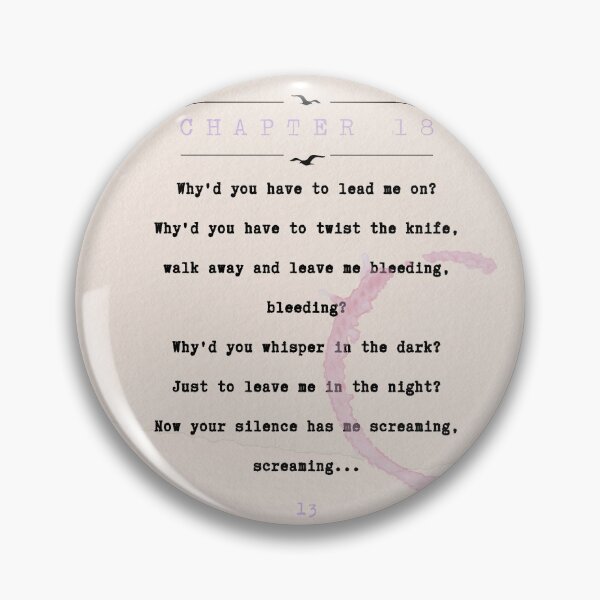 Item preview, Chapter 18 | Say, "Don't Go..." Lyric Chorus Print designed and sold by Parasocialite.
