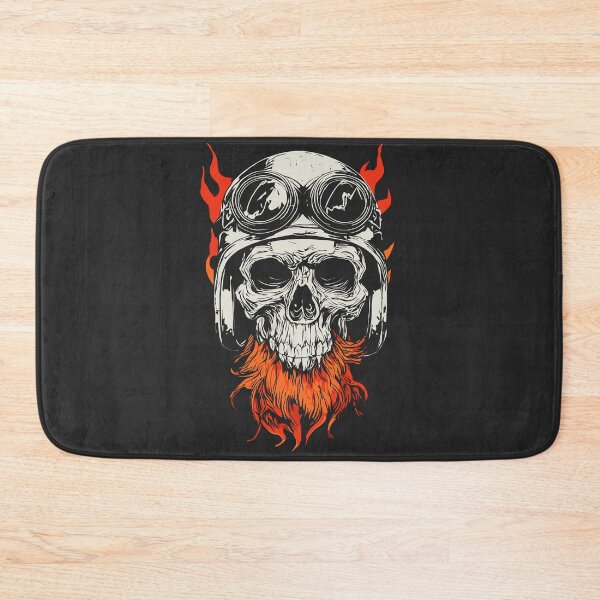 Item preview, Biker Fire Skull  designed and sold by Rotark.
