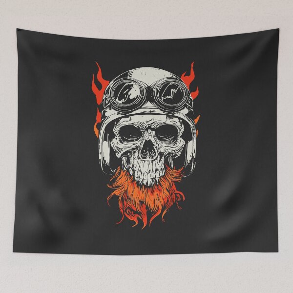 Item preview, Biker Fire Skull  designed and sold by Rotark.