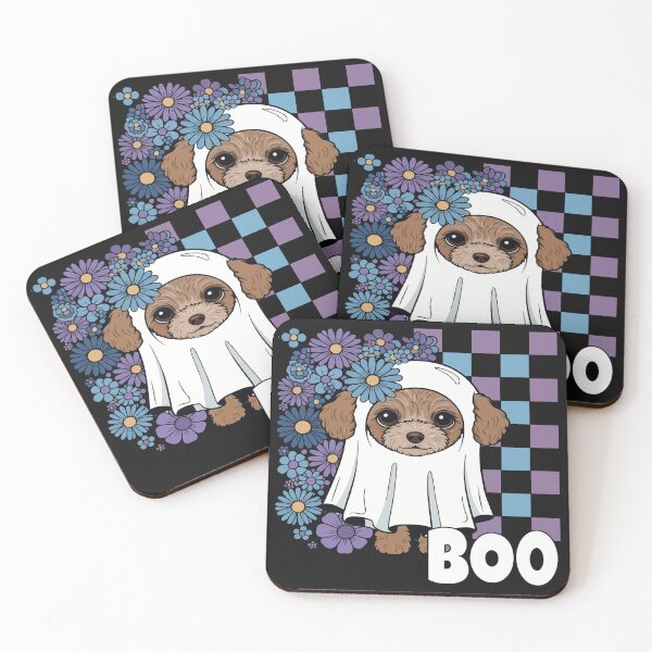 Item preview, Teacup Poodle Ghost Dog – Cute Halloween Boo designed and sold by The Real Life Symphony.