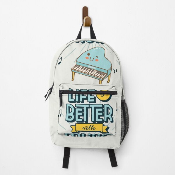 Item preview, Life Is Better with Music – Cute Turquoise Piano designed and sold by Novel Works Studio.