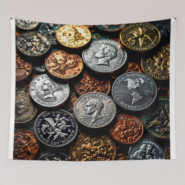 Item preview, world coin collection abstract art design designed and sold by SmashingDeals.