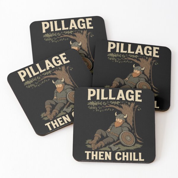 Item preview, Pillage, Then Chill – Viking Comedy Design designed and sold by Mythborn Saga.