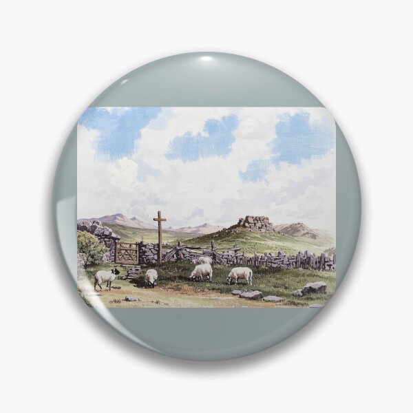 Item preview, Sheep Grazing near Hound Tor & Greater Rocks(watercolour + AI) designed and sold by artsmeow.