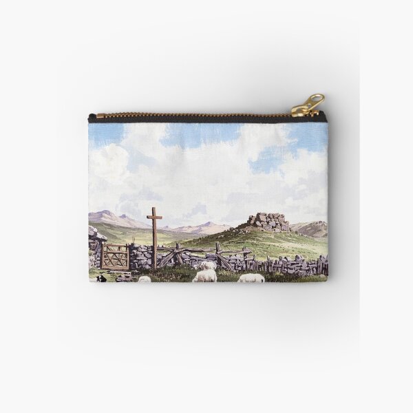 Item preview, Sheep Grazing near Hound Tor & Greater Rocks(watercolour + AI) designed and sold by artsmeow.