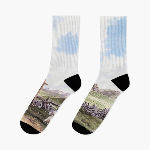 Item preview, Sheep Grazing near Hound Tor & Greater Rocks(watercolour + AI) designed and sold by artsmeow.