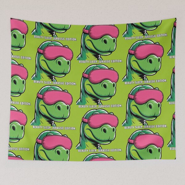 Item preview, Comic Dinosaur Portrait Featuring Sleep Mask and Smile designed and sold by SplashTastic.