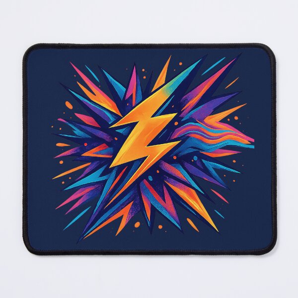 Item preview, Retro Futuristic Lightning Explosion | Bold Abstract Geometric Digital Art designed and sold by TrendznHitz.