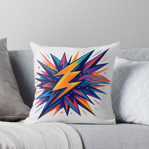 Item preview, Retro Futuristic Lightning Explosion | Bold Abstract Geometric Digital Art designed and sold by TrendznHitz.