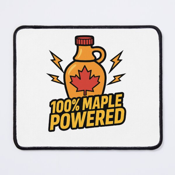 Item preview, "100% Maple Powered" Canadian Energy Syrup Logo Design designed and sold by Rare Plus Apparel!.