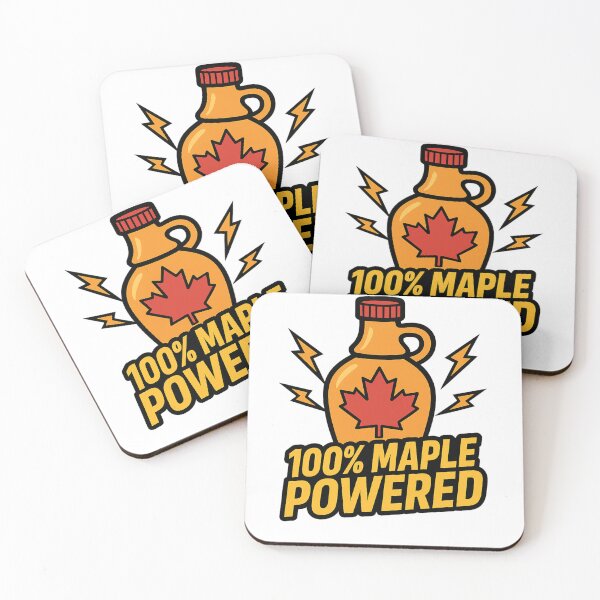Item preview, "100% Maple Powered" Canadian Energy Syrup Logo Design designed and sold by Rare Plus Apparel!.