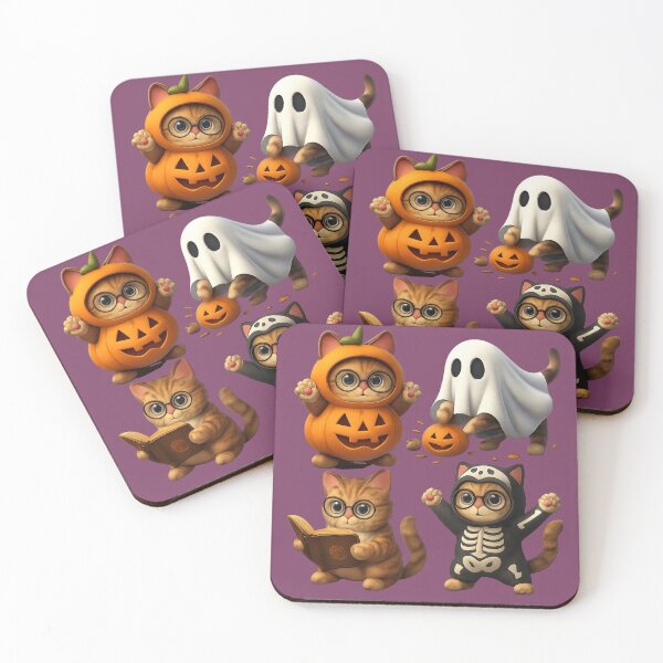 Item preview, Cute Halloween Cats – Fun Illustration. Chats Halloween Mignons – Illustration Fun designed and sold by Drawingshirts.