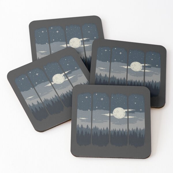 Item preview, Moonlit Forest Night – Outdoor Nature Landscape Illustration designed and sold by NoctaHike.