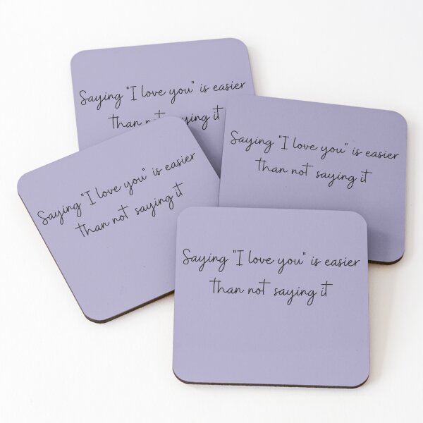 Item preview, Saying I love you is easier than not -  designed and sold by Rosa-Alma.