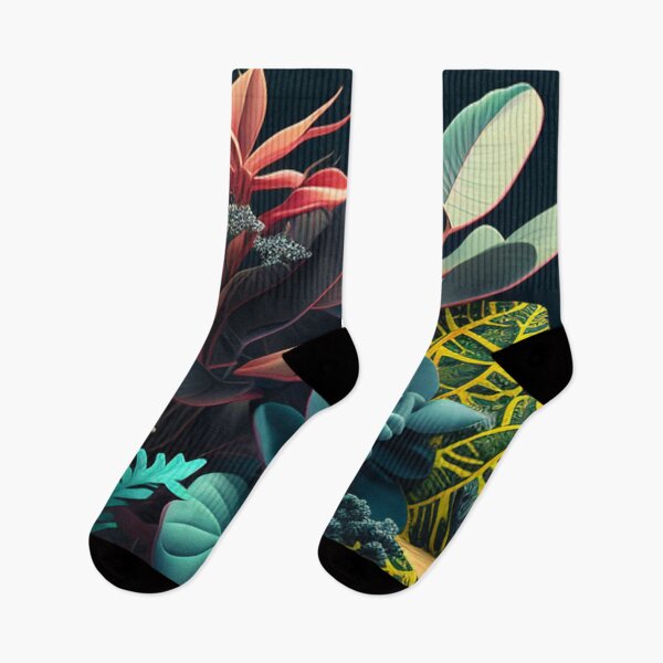 Item preview, Colorful Exotic Foliage on Dark Background designed and sold by Apex Designs.