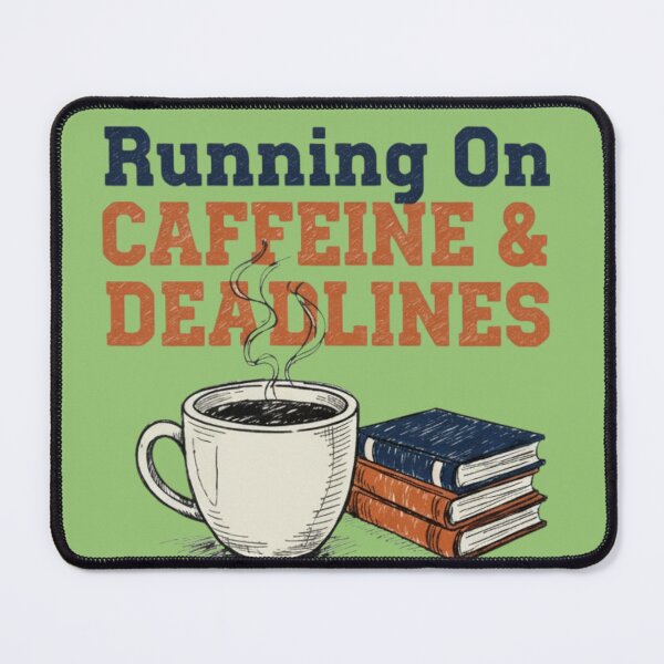 Item preview, Running on Caffeine & Deadlines Funny T-Shirt | College Student Life Gift | Back to School Humor Tee designed and sold by karim38.