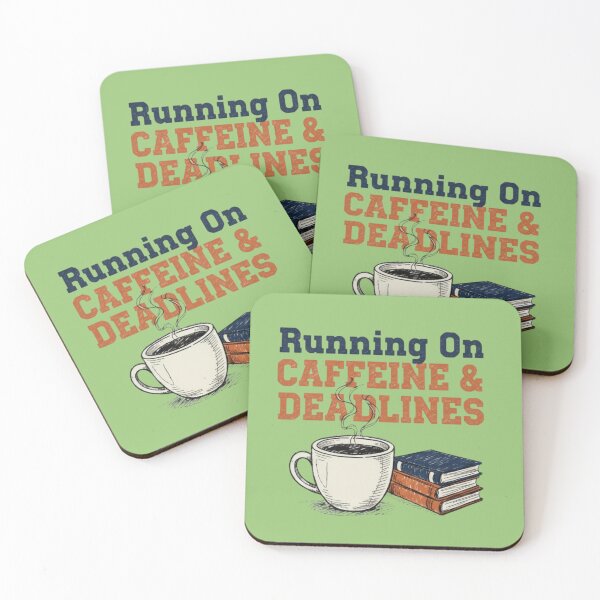 Item preview, Running on Caffeine & Deadlines Funny T-Shirt | College Student Life Gift | Back to School Humor Tee designed and sold by karim38.