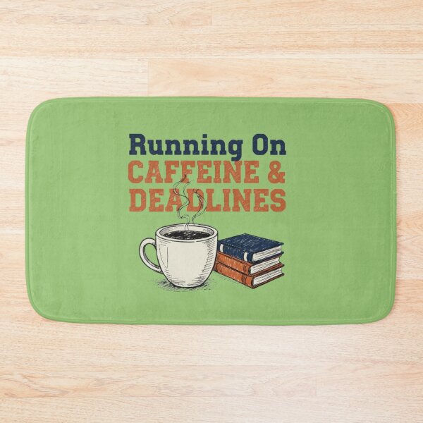 Item preview, Running on Caffeine & Deadlines Funny T-Shirt | College Student Life Gift | Back to School Humor Tee designed and sold by karim38.