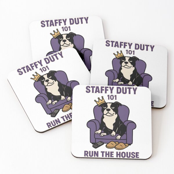 Item preview, Staffy Duty 101 Run the House Funny Terrier Design designed and sold by BestFriendTees.