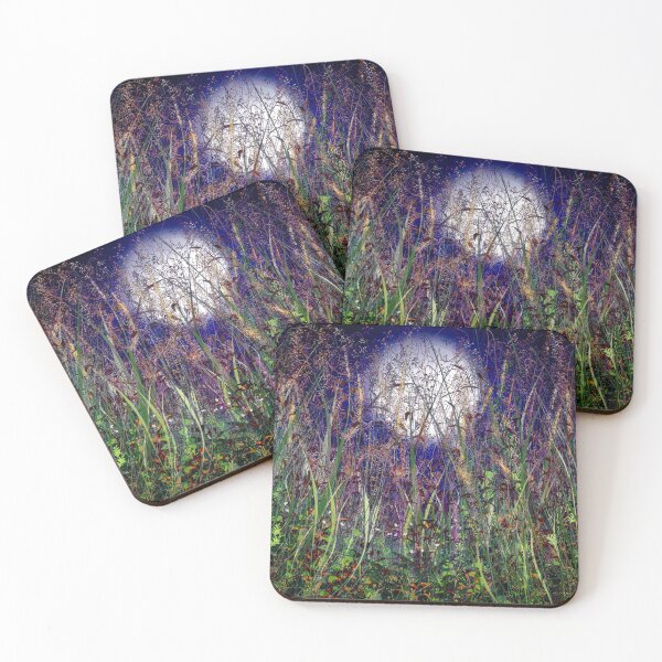 Item preview, Moonlit Meadow Blooms Midnight Digital Painting designed and sold by Rocky Mountain Artistry.