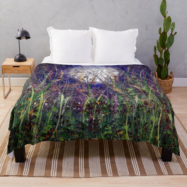 Item preview, Moonlit Meadow Blooms  Midnight Digital Painting designed and sold by Rocky Mountain Artistry.