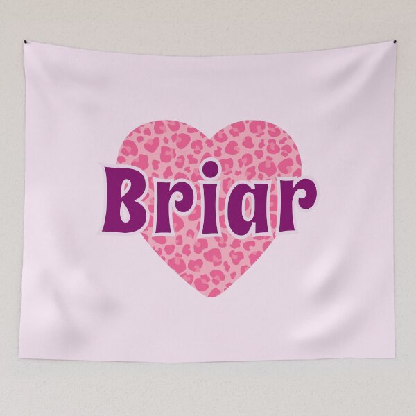 Item preview, Briar Name Pink Leopard Heart  designed and sold by Jeallan Designs.