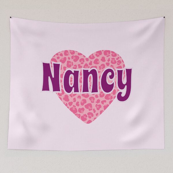 Item preview, Nancy Name Pink Leopard Heart  designed and sold by Jeallan Designs.