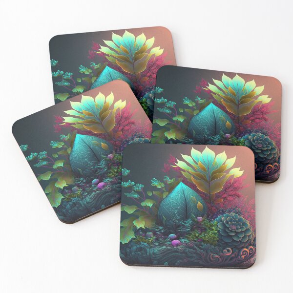Item preview, Enchanted Bioluminescent Fantasy Garden Art designed and sold by Apex Designs.