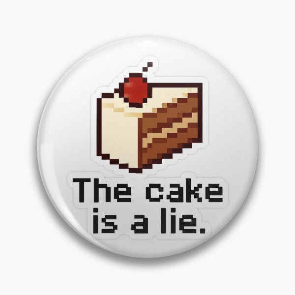 Item preview, The Cake Is a Lie – Pixel Art Sticker designed and sold by Otakism.