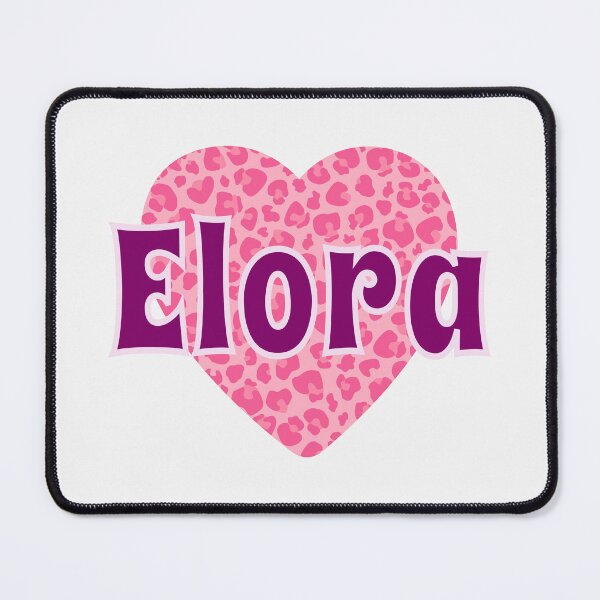 Item preview, Elora Name Pink Leopard Heart  designed and sold by Jeallan Designs.