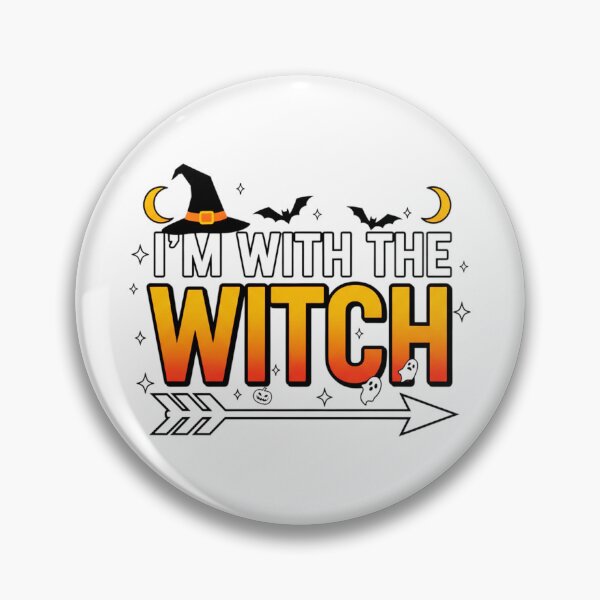 Item preview, I’m With The Witch – Funny Halloween Quote designed and sold by Teetreasure2.