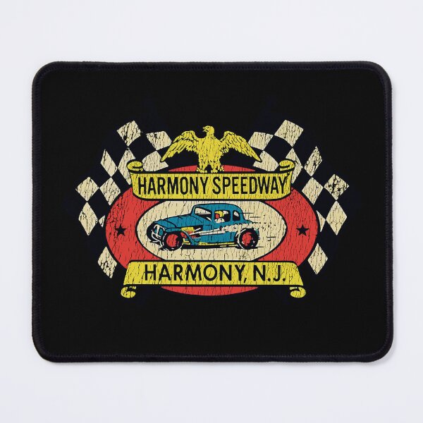 Item preview, Harmony Speedway, Warren County, New Jersey - gnarly, worn, aged print designed and sold by retropetrol.